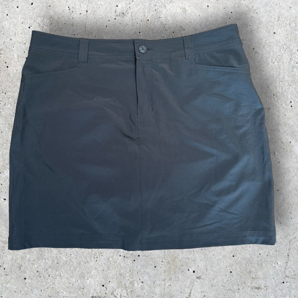 Eddie Bauer sz 12 skort shorts skirt safari golf tennis skirt like new grey - Picture 1 of 5